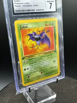 CGC 7.5 Pokemon Fossil Set 1st Edition (1999) Zubat 57/62 - Image 5