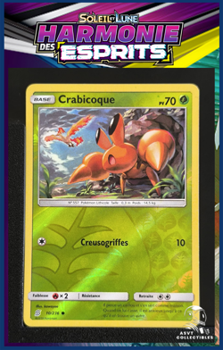 Carte Pokemon Crabicoque 10/236 Reverse SL11 Harmonie Des Esprits FR - Image 1