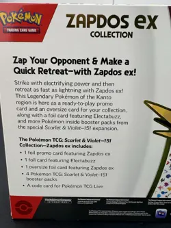 Pokemon TCG Scarlet & Violet 151 Zapdos EX Collection Box NEW SEALED RARE - Image 5