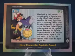 2000 Topps Pokemon TV Animation Here Comes Squirtle Squad #EP12 Blue Label - Image 2