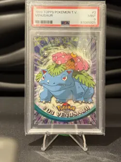 1999 Venusaur Topps #3 Pokemon TCG Pokemon Rare PSA 9 - Image 1