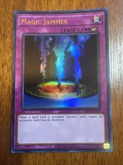 Yugioh 1x Magic Jammer Ultra Rare MRD-EN128 Metal Raiders 25th Edition NM - Image 1