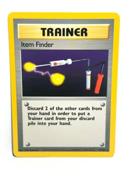 Item Finder 74/102 Pokemon Card TCG Base Set Unlimited Rare LP - Image 1