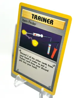Item Finder 74/102 Pokemon Card TCG Base Set Unlimited Rare LP - Image 3