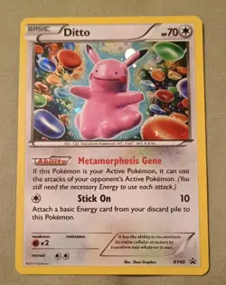 Pokemon TCG Ditto Black Star Promo Holo Card XY40 - Image 1