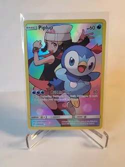 Pokemon TCG 2019 Secret Rare Piplup Holo Card 239/236 Sm-Cosmic Eclipse MINT - Image 1