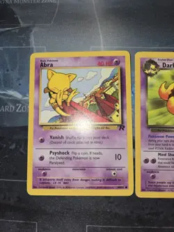 Team Rocket 2 Card Lot Abra & Dark Kadabra Pokemon Vintage - Image 2