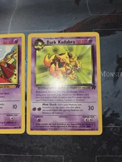 Team Rocket 2 Card Lot Abra & Dark Kadabra Pokemon Vintage - Image 3