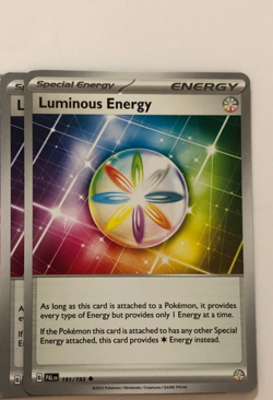 Pokemon Card Paldea Evolved 2x Playset Luminous Energy 191/193 Nm - Image 1