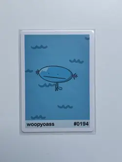 Pookiemoot Gen 2 - woopyoass (Wooper) - Pokemon Parody/Derpy card - Image 1