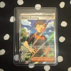 Brock's Scouting Full Art Ultra Rare Holo Card 179/159 Journey Together - Image 1