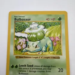 Shadowless Bulbasaur 44/102 Common Base Set Pokemon Card LP/NM - Image 2
