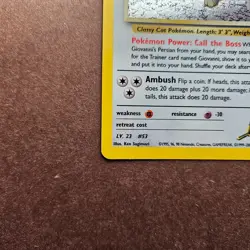 Giovanni's Persian 8/132 Pokemon Gym Challenge Holo Rare Card - MP - Image 4