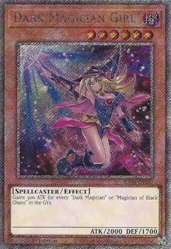 RA04-EN107 Dark Magician Girl Alt Art - Platinum Secret Rare Card 1st Edition - Image 1