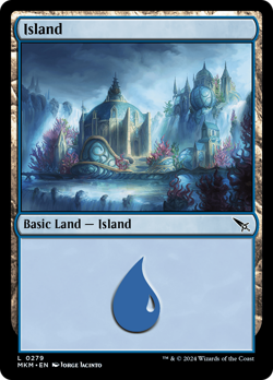 x1 Island MKM MTG 279 BASIC LAND M/NM 1x - Image 1
