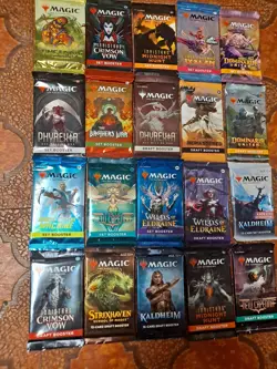 Huge Lot of 20 Magic The Gathering Sealed Packs - Unopened Draft & Set Boosters! - Image 1