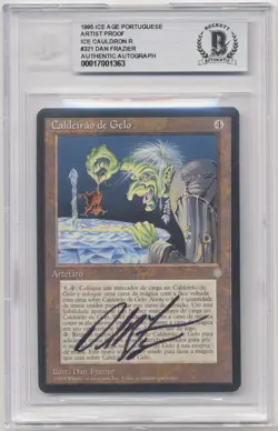 Signed Ice Cauldron Proof Mox Sapphire Sketch BGS Artist Dan Frazier MTG AP Rare - Image 2