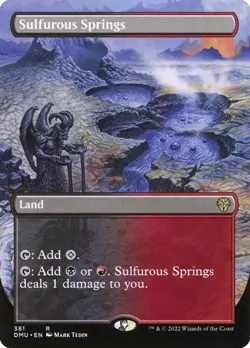 [MTG] Sulfurous Springs (Borderless) (381) (DMU) NM - Image 1