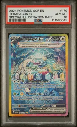 2024 POKEMON SCR EN-STELLAR CROWN SPECIAL ILLUSTRATION RARE TERAPAGOS EX PSA 10 - Image 1
