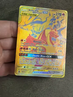 Reshiram & Charizard GX Tag Team Pokemon Card - Image 3