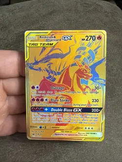 Reshiram & Charizard GX Tag Team Pokemon Card - Image 4