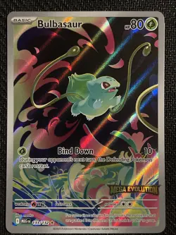 Bulbasaur Stamped Promo Card 133/132 Pokemon TCG Mega Evolution NM Near Mint - Image 1