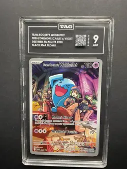 Team Rocket’s Wobbuffet 203 TAG 9 2025 Pokemon SVP EN Black Star Promo - Image 1