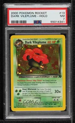 Dark Vileplume Holo Pokemon Team Rocket PSA 7 2000 - Image 1