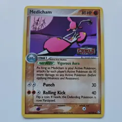 Medicham 34/108 Reverse Holo Stamped Pokemon 2007 EX Power Keepers - LP - Image 1