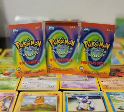 Pokemon TCG Topps 1999 Movie Die - Cut Squirtle #7 Wartortle #8 Blastoise #9 SET - Image 2