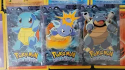Pokemon TCG Topps 1999 Movie Die - Cut Squirtle #7 Wartortle #8 Blastoise #9 SET - Image 3