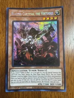 Blazing Cartesia, The Virtuous MP23-EN162 1st Prismatic Secret Rare NM Yugioh - Image 1