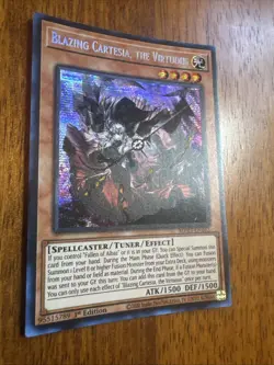 Blazing Cartesia, The Virtuous MP23-EN162 1st Prismatic Secret Rare NM Yugioh - Image 3