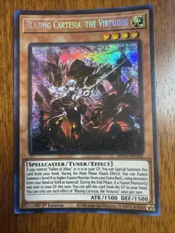 Blazing Cartesia, The Virtuous MP23-EN162 1st Prismatic Secret Rare NM Yugioh - Image 1