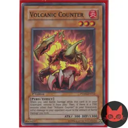 Yugioh Volcanic Counter PTDN-EN012 Super Rare 1st Edition LP - Image 1