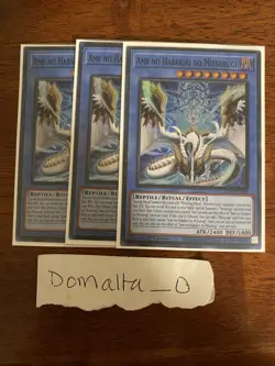 3x Yugioh Ame no Habakiri no Mitsurugi ALIN-EN092 1st Ed Super Rare NM Playset - Image 1