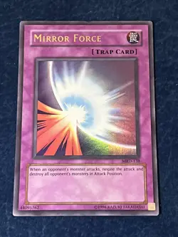 Mirror Force MRD Misprint Max Foil Bleed Metal Raiders Lp Yugioh Ultra Rare - Image 4