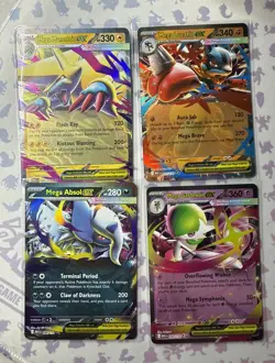 Pokemon Mega Evolution Ex Double Rare Holo Card Lot 4x Cards All Near Mint - Image 1