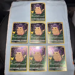 7x Pikachu 005/025 Celebrations Full Art Holo Pack Fresh NM/M Pokemon Cards Lot - Image 1