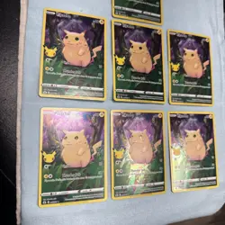 7x Pikachu 005/025 Celebrations Full Art Holo Pack Fresh NM/M Pokemon Cards Lot - Image 4