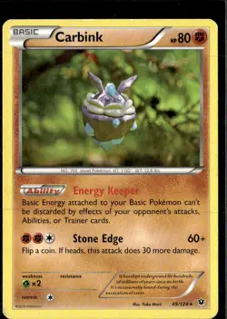 Pokemon Carbink 49/124 Fates Collide Non Holo Rare 2 Card Lot LP - Image 1