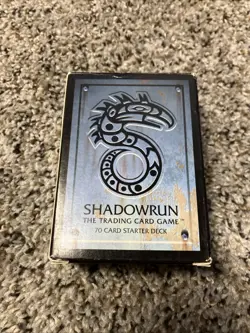 Shadowrun CCG 70 Card Starter Deck with Rule Book Light Wear On Box - Image 1