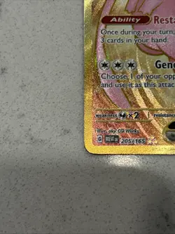 Pokemon TCG Mew EX Metal Gold NM 205/165 Scarlet & Violet 151 Promo Card - Image 4