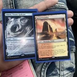 Uthros, Titanic Godcore Edge of Eternities Regular And Sacred Foundry Magic Card - Image 1