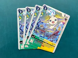 Terriermon BT22-043 Playset Cyber Eden Digimon Card Game x4 - Image 1