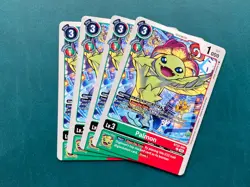 Palmon BT22-044 Playset Cyber Eden Digimon Card Game x4 - Image 1