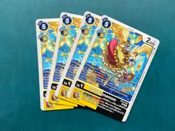 GoldNumemon BT22-031 Playset Cyber Eden Digimon Card Game x4 - Image 1