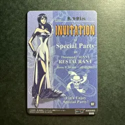 S2739 Nico Robin in White Dress Special Party Japanese One Piece Card 2009 - Image 2