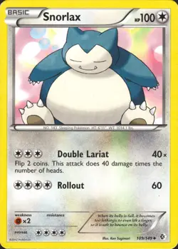 Snorlax 109/149 Uncommon Boundaries Crossed Pokemon Card LP - Image 1