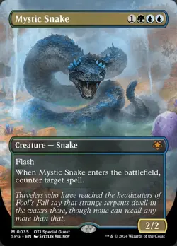 Mystic Snake - Foil - Borderless Magic mtg NM-Mint, English Special Guests x1 - Image 1